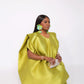 Oversized satin kaftan gown